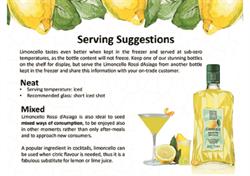 Servering af Limoncello